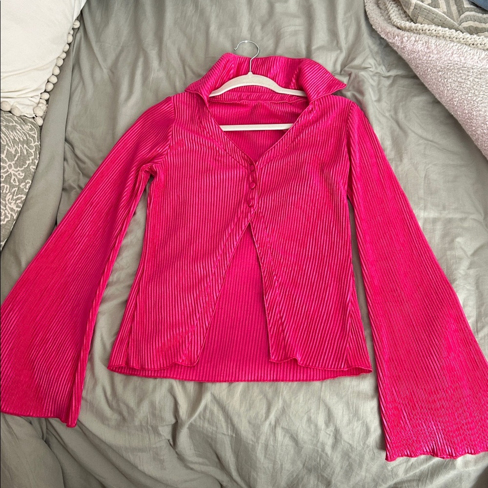 Women's Pink Button Down Shirt